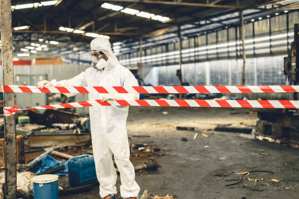 Professional Infectious Disease Decontamination technician working in South Bend, WA